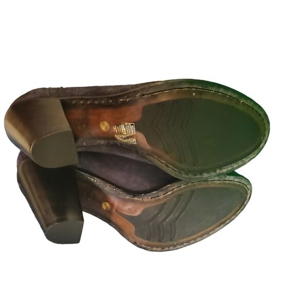 Officine Creative Suede Leather Ankle Boots Handmade Boots Navy Blue sz 37.5 - Picture 6 of 7